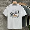 Heavy Mens T-shirt Summer Thin Versatile American Short-sleeved T-shirt Everyday Round Neck Top