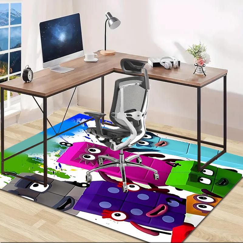1pc 3D-Number-Blocks-Cartoon Design Area Rug - Non-Slip, Soft & Cozy Floor Mat for Living Room, Bedroom, Office - Indoor/Outdoor Decorative Carpet