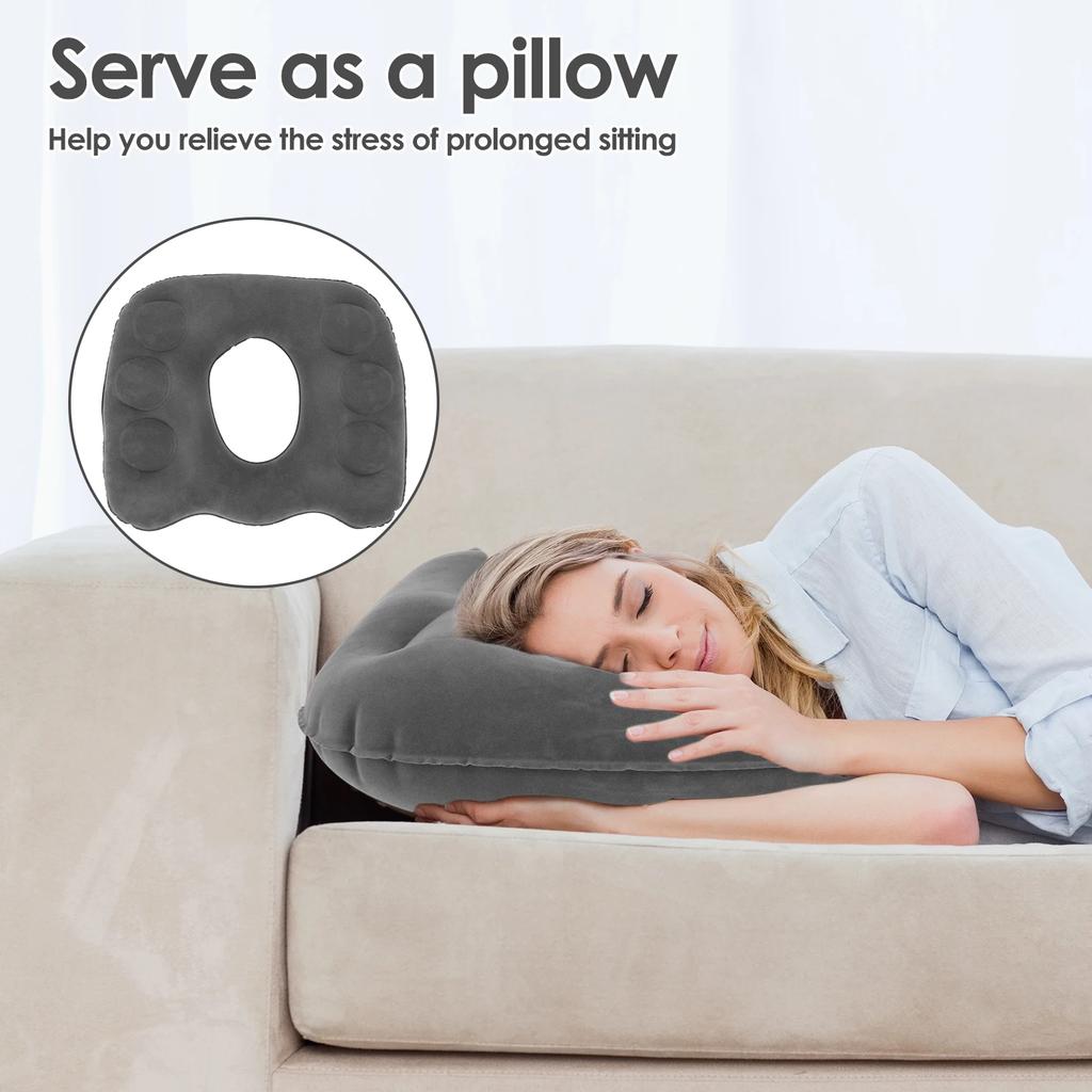 Aufblasbare Donut-Kissen PVC-Stütz-Sitzpolster Tragbare Steißbein-RückenSchmerz-Stuhl Aufblasbares Massage-Sitzkissen für Büro Auto