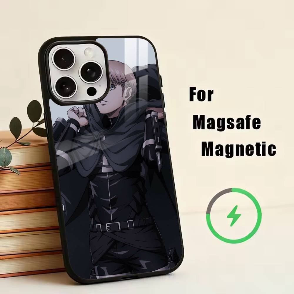 Attack on T-Titan Phone Case For iPhone17,16,15,14,13,12,11 Plus,Pro Magnetic For Magsafe Wireless Charging