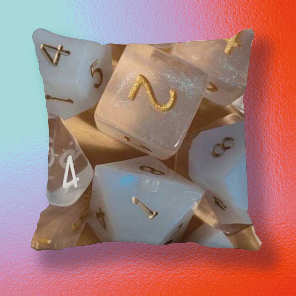 Fashion Luxury Dice  Pillow cover Soft Microfiber Pillowcase Home Sofa Decor Surprise Decorative printed