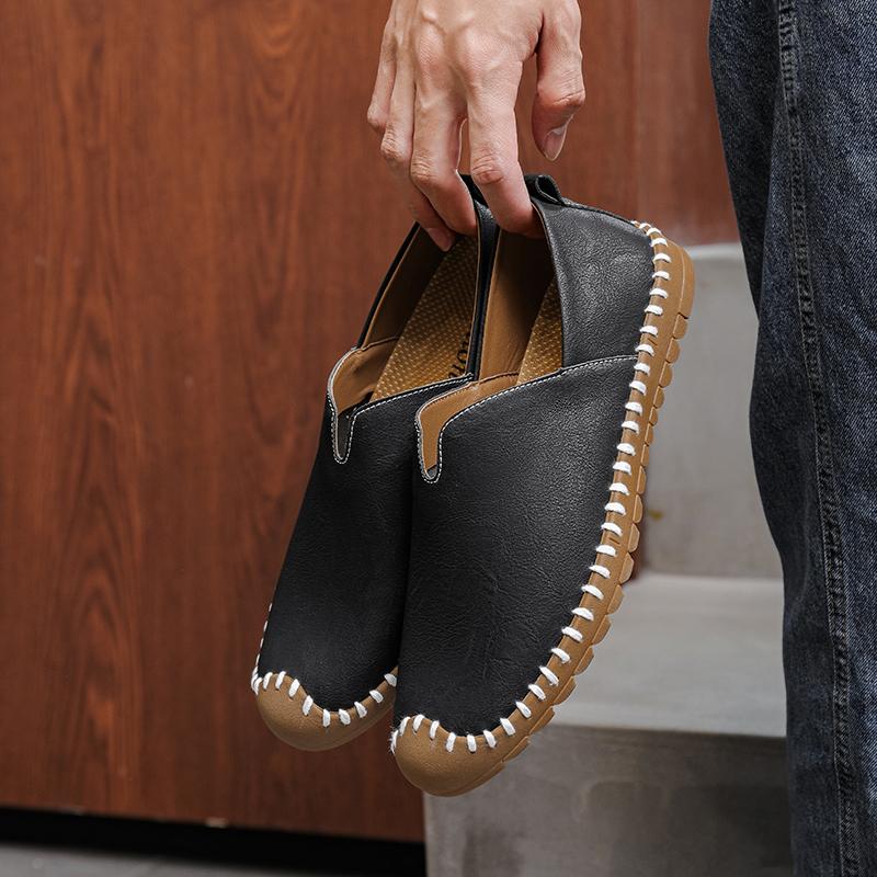 Fashion Stylish Men's Casual Business Loafers Formal Leather Moccasins New Arrival Male Casual Slip On Flats Wedding Party Driving Shoes