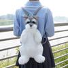 Backpack Plush Schnauzer Dog Doll Stuffed Animal Kawaii Cartoon Travel Bag Toy