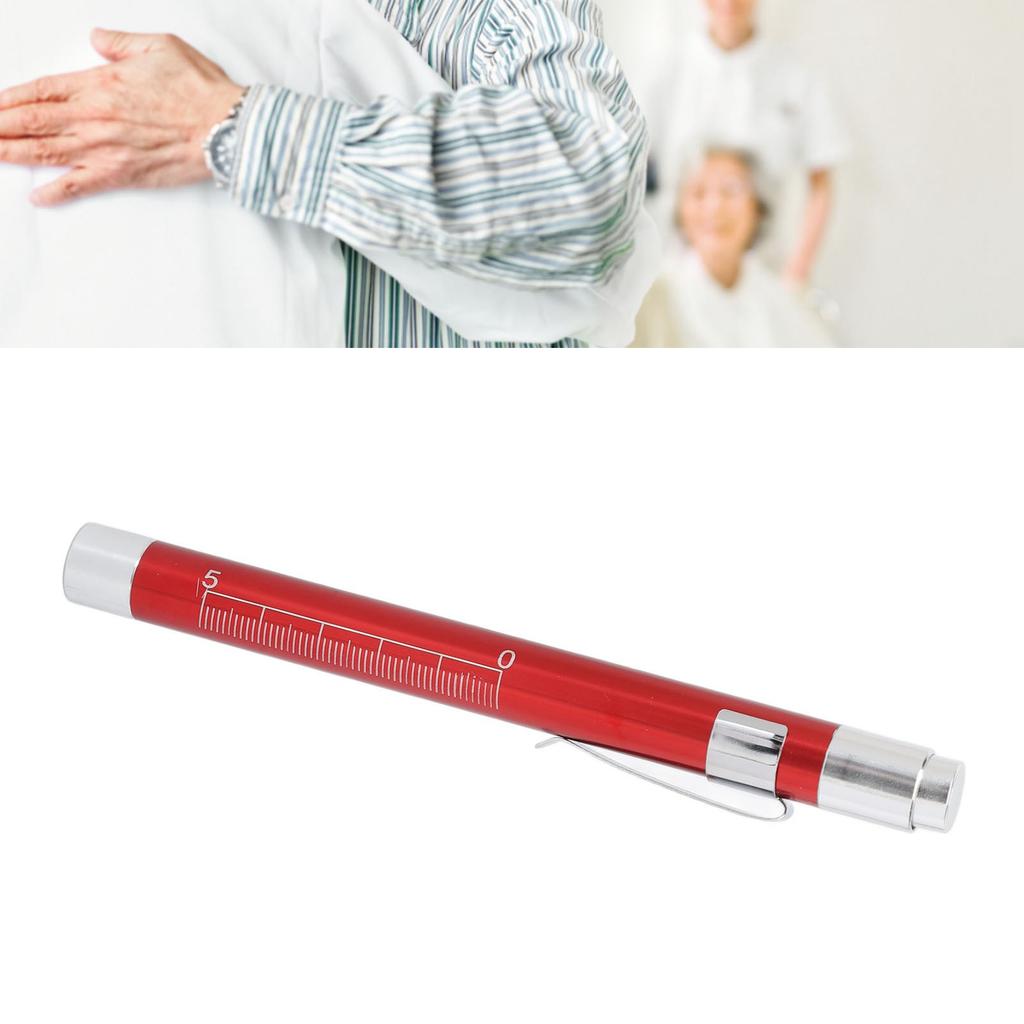 LED Penlight Yellow Lighting Concave Head Aluminum Alloy Pen Light with Pupil Gauge