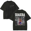 Vintage Washed Singer Shakira Merch T Shirt Las Mujeres Ya No Lloran World Tour 2026 Tshirt Unisex Women Fashion Hip Hop Tshirts
