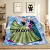 Custom Name Frozen Friendship Flannel Blanket Throw Blanket Soft Warm Sofa Bed home Decor Unique Gift