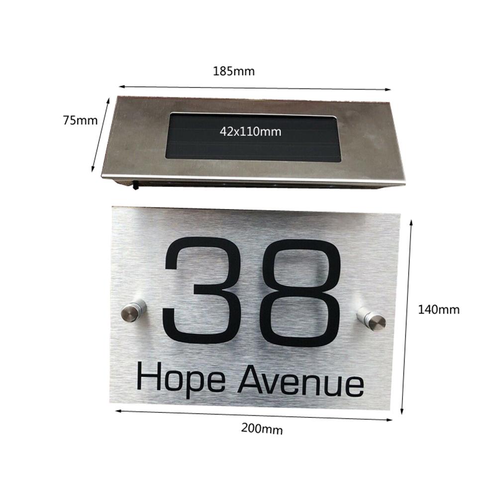

LED Door Number Wall Mount Solar House Brightness Number Light Door Number Warning Sign Doorplate Lamp Plaques China Mainland