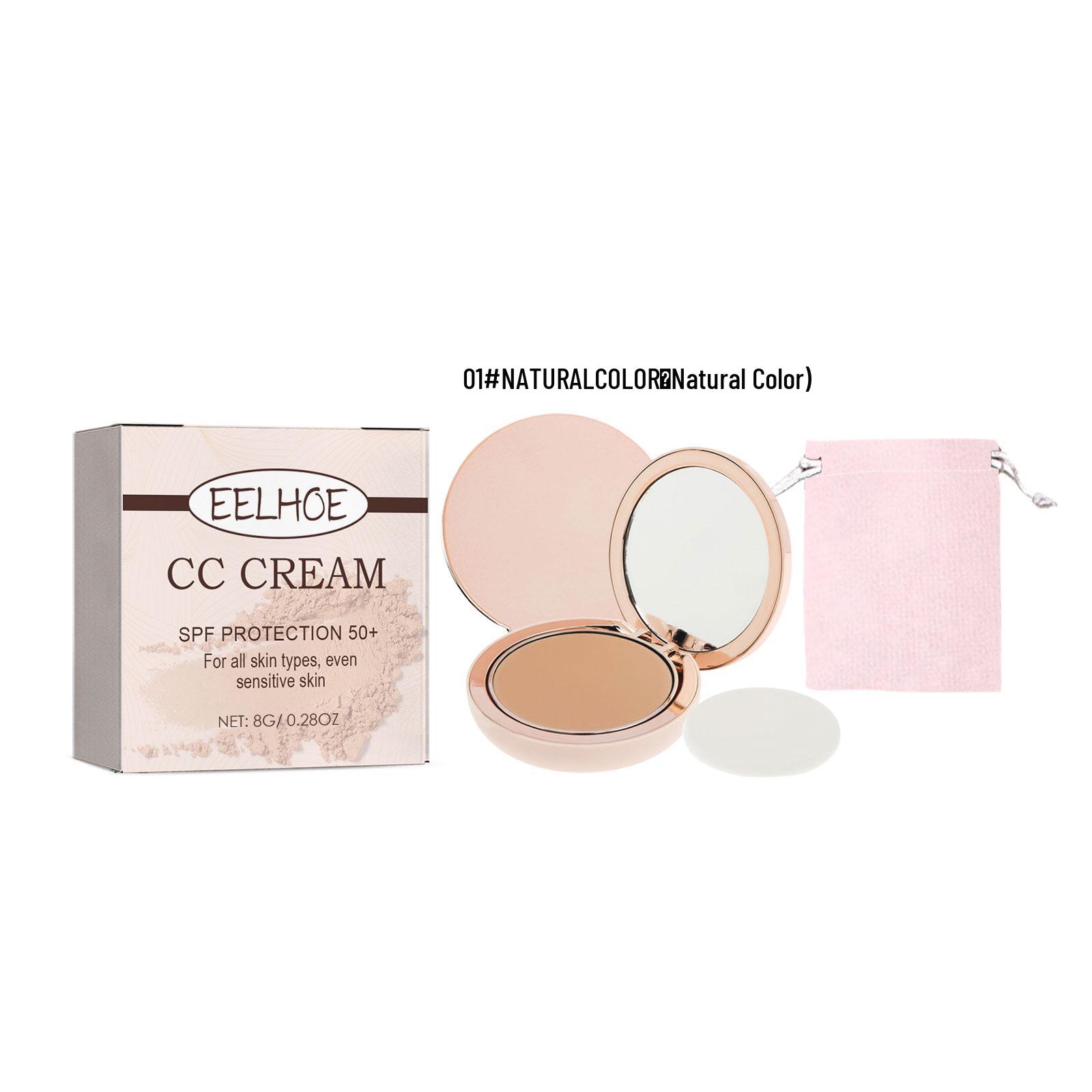 EELHOE Lightweight Long-Lasting Pressed Powder with Natural Coverage and Non-Transferring Skin Protection