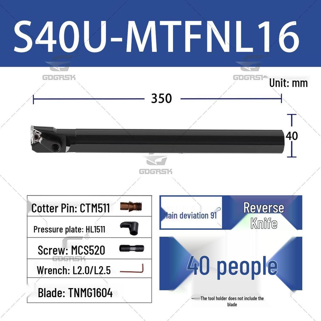 Triangular 91-Degree CNC Tool Holder - S16Q/18Q/20R/25S/32T/40T/40U-MTFNR/L16