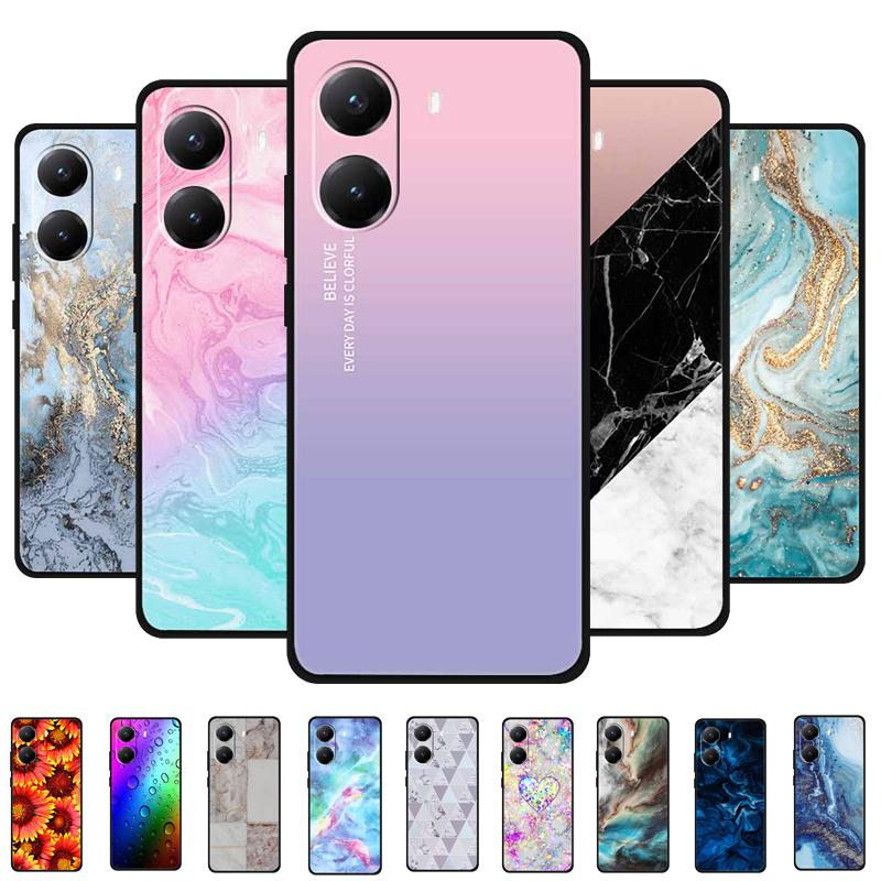 Funda For Poco X7 Pro Cases Marble Painted Silicone Back Cover for Poco X7 Pro Protective Shockproof Cool Capa Poco X7Pro Bumper