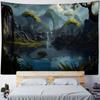 Natural Scenery Oil Painting Tapestry Jungle Tropical Rainforest Wall Art Decoration Bedroom Living Room Home Wall Hanging Cloth