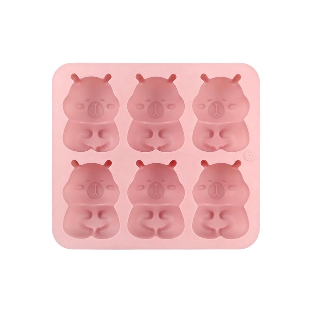 Silicone Ice Molds Capybara Shaped Silicone Mold Cartoon Animal Chocolate Cake Mold Candy Pudding Ice Tray Handmade Soap Mold