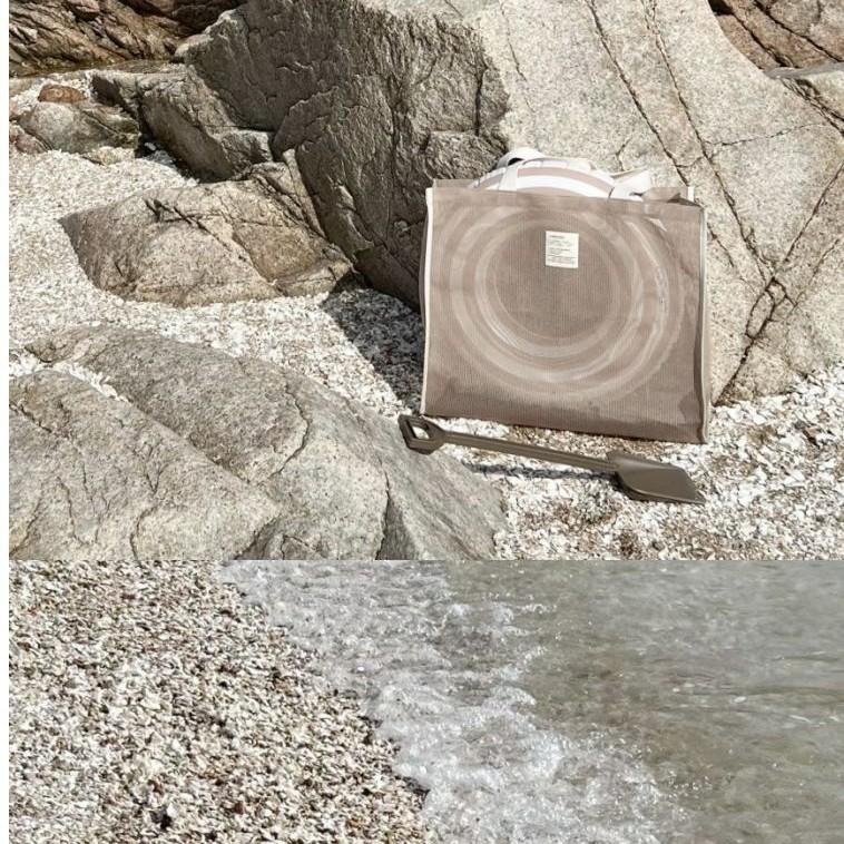 Korean INS Beach Bag Storage Bag Large Capacity Swimming Sports Fitness Bag Handheld Hollow Mesh Bag