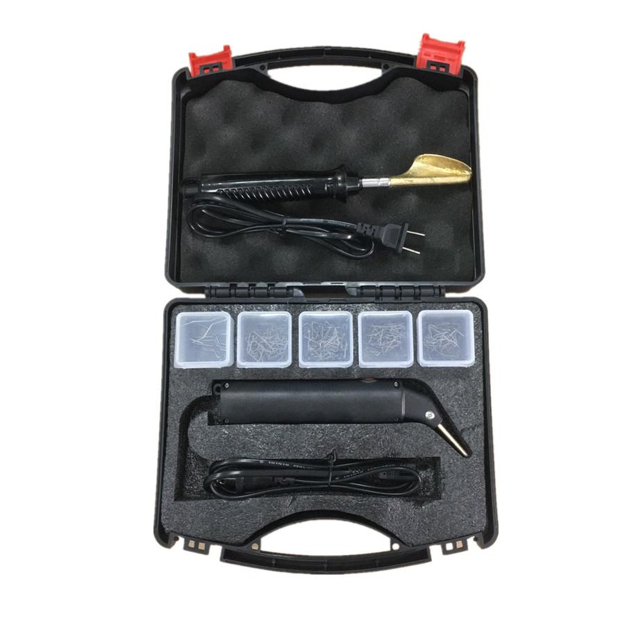 Car Bumper Repair Kit Hot Stapler Plastic Repair Plastic Kit Welding Machine & Smoothing Iron & 200pcs Stapler