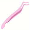 Multi-color Stainless Steel Eyelash Tweezers: New Style Round Head Safety Applicator Clamp