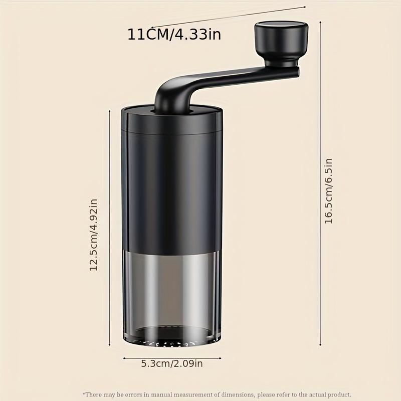 Portable Manual Coffee Grinder with Adjustable Ceramic Core - Perfect for Office, Travel, and Camping - Stainless Steel and ABS Hand Crank Mill