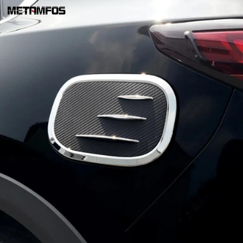 Fuel Tank Cap For Mazda CX-5 CX5 KF 2017-  2024 Chrome Oil Filler Cover Trim Decoration Sticker Exterior Car Accessories