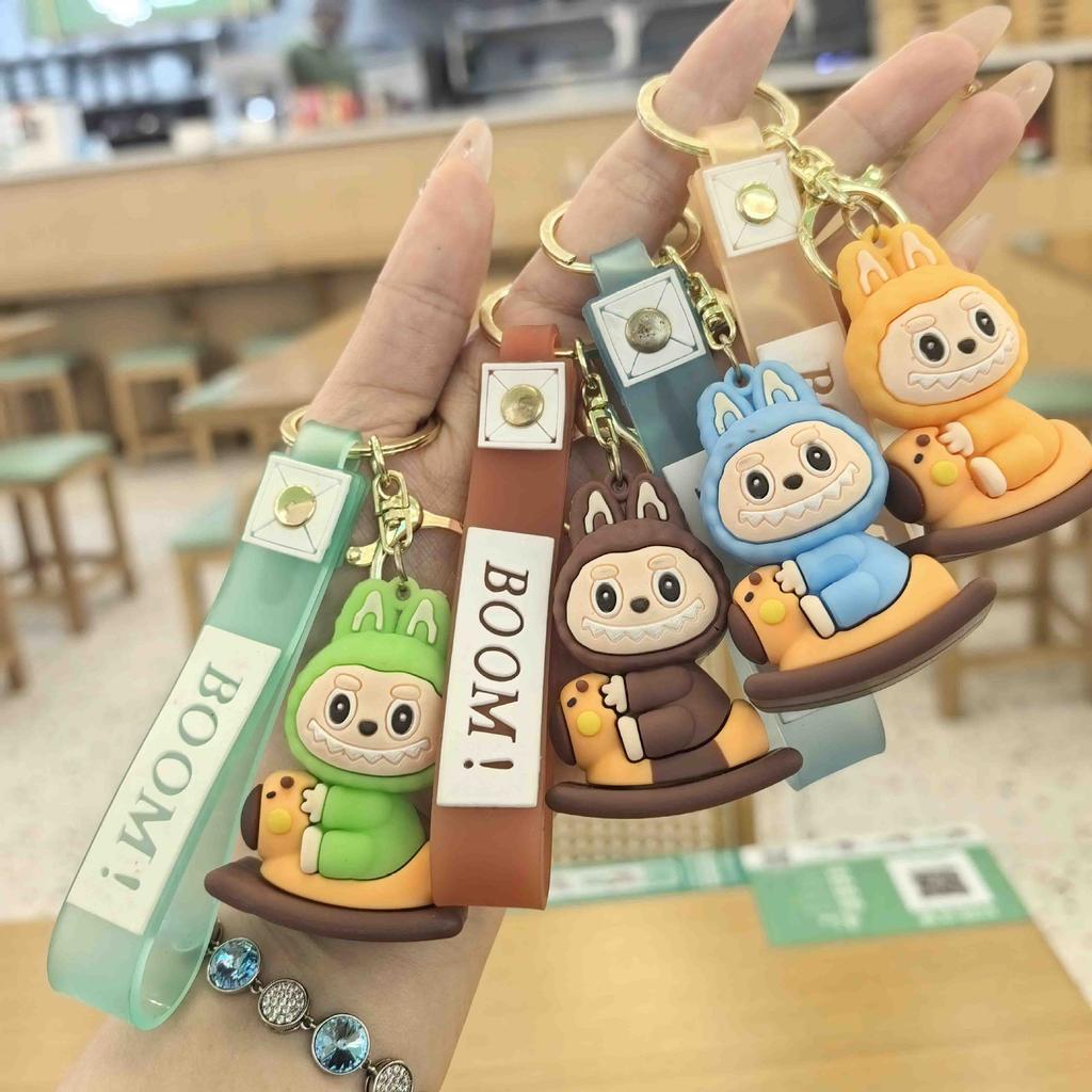 Sheep Keychain Creative Silicone Doll Pendant Car Key Chain Accessories