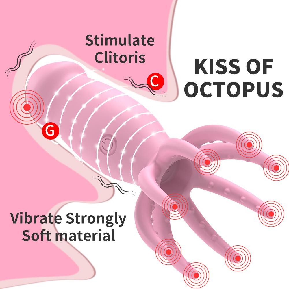 Remote Control Wireless Charging Small Octopus Vibrator Female Octopus Vibrator Masturbation Device Adult Products Factory
