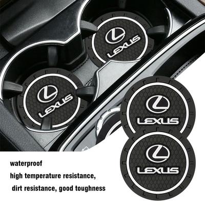1/2Pcs PVC Car Silicone Coaster Water Cup Slot Non-Slip Mat Accessory For LS LC IS350 ES300h ES300 IS250 IS220d NX350h RX