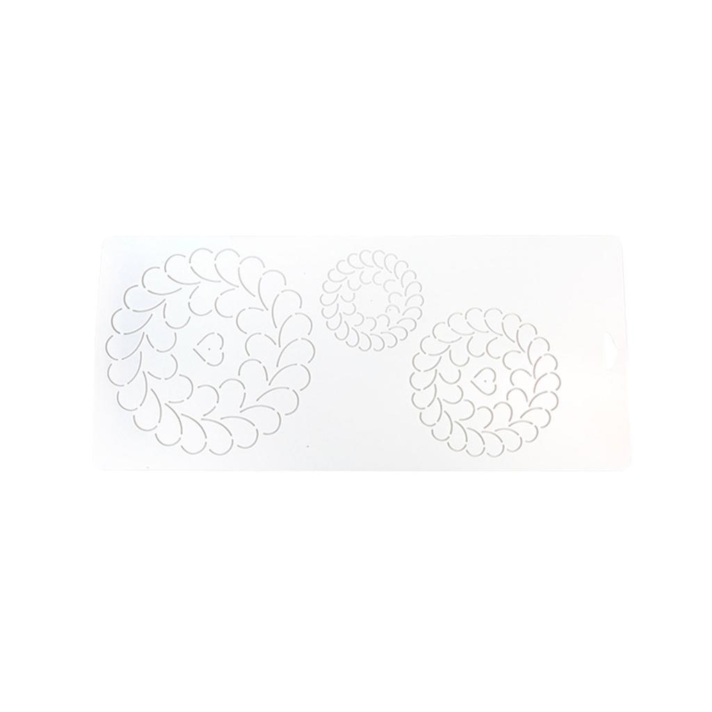 Flower Line Quilting Stencil for Sewing Craft Reusable Plastic Quilting Template for Drawing On Shirt Clothing Fabric