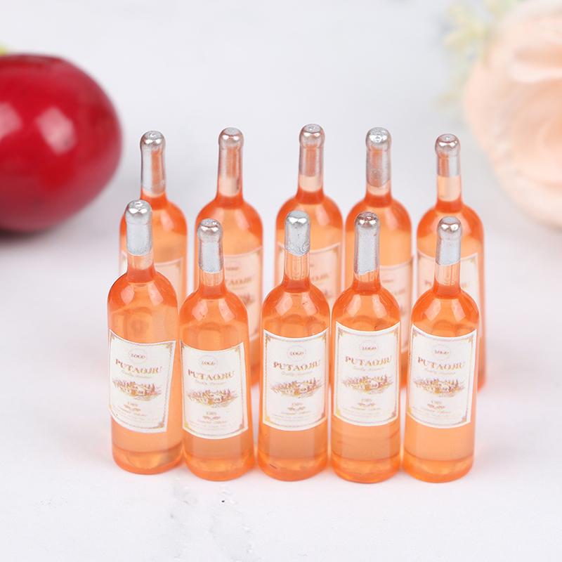 

10шт 1/12 кукольный домик миниатюрные бутылки красного вина кукольный домик кухонные игрушки для еды