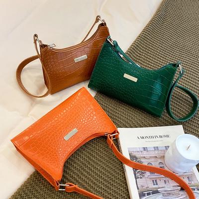 Trend Fashion Crocodile Pattern Armpit Bag New Versatile Shoulder Mobile Phone Change Women's Bag