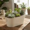 Mehrzweck-Blumenbehälter mit Drainagelöchern Anzuchttöpfe Rustikaler Eisen-Blumentopf Heimdekoration