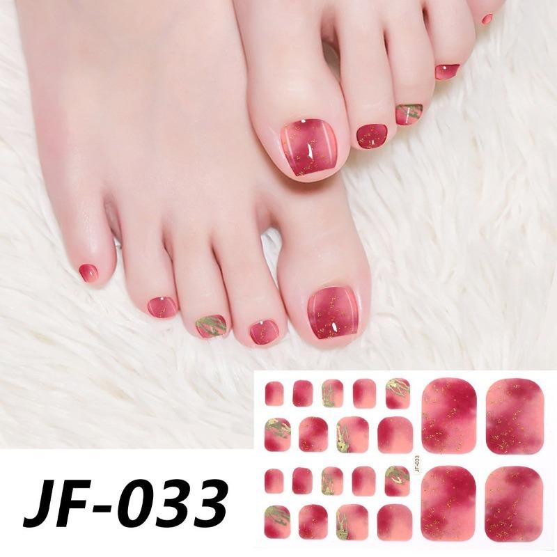 Naklejki na paznokcie u stóp w jednolitym kolorze, z brokatem i efektem kociego oka, wodoodporne, wybielające, pełne naklejki, naklejki na paznokcie u stóp, naklejki na paznokcie z efektem aurora