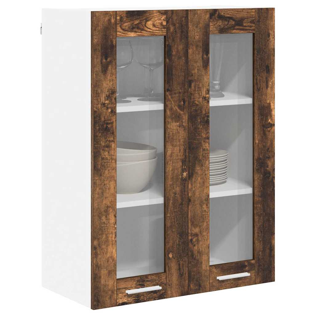 Hanging Cabinet Smoked Oak 60 x 31 x 80 cm Wood Based Material