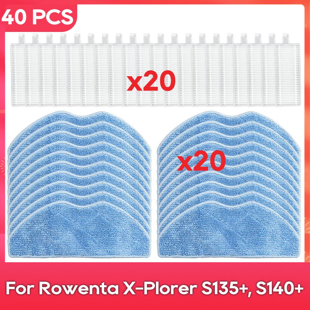 Fit For ( Rowenta X-Plorer S135+, S140+ ) Main Side Brush Hepa Filter Mop Dust Bag Robot Vacuum Cleaner Parts Accessories