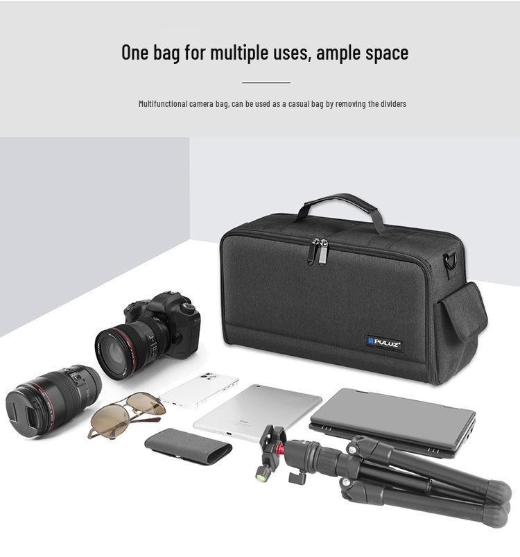 PULUZ Fat Cow Camera Bag: Digital Camera & Lens Storage Crossbody for Outdoor Photography