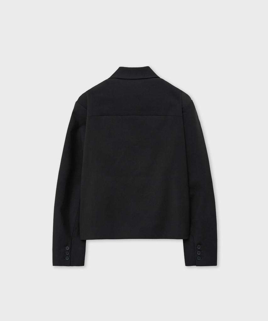 Intempomood Modern Padded Shoulder Jacket_Black