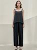 AVANT-G Summer Wide Banding Pants - Black