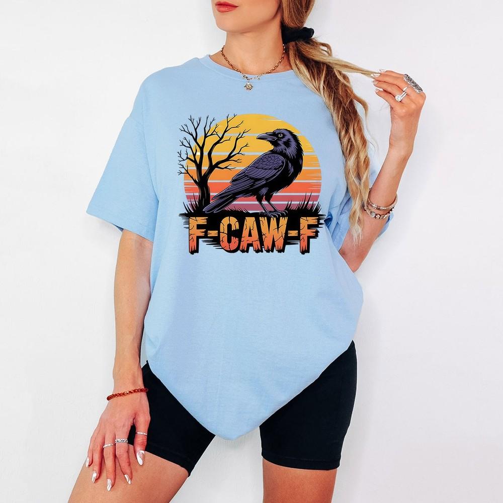 FCawF Crow Humor Animals Unisexs TShirt Bird Pun Graphic Tee S