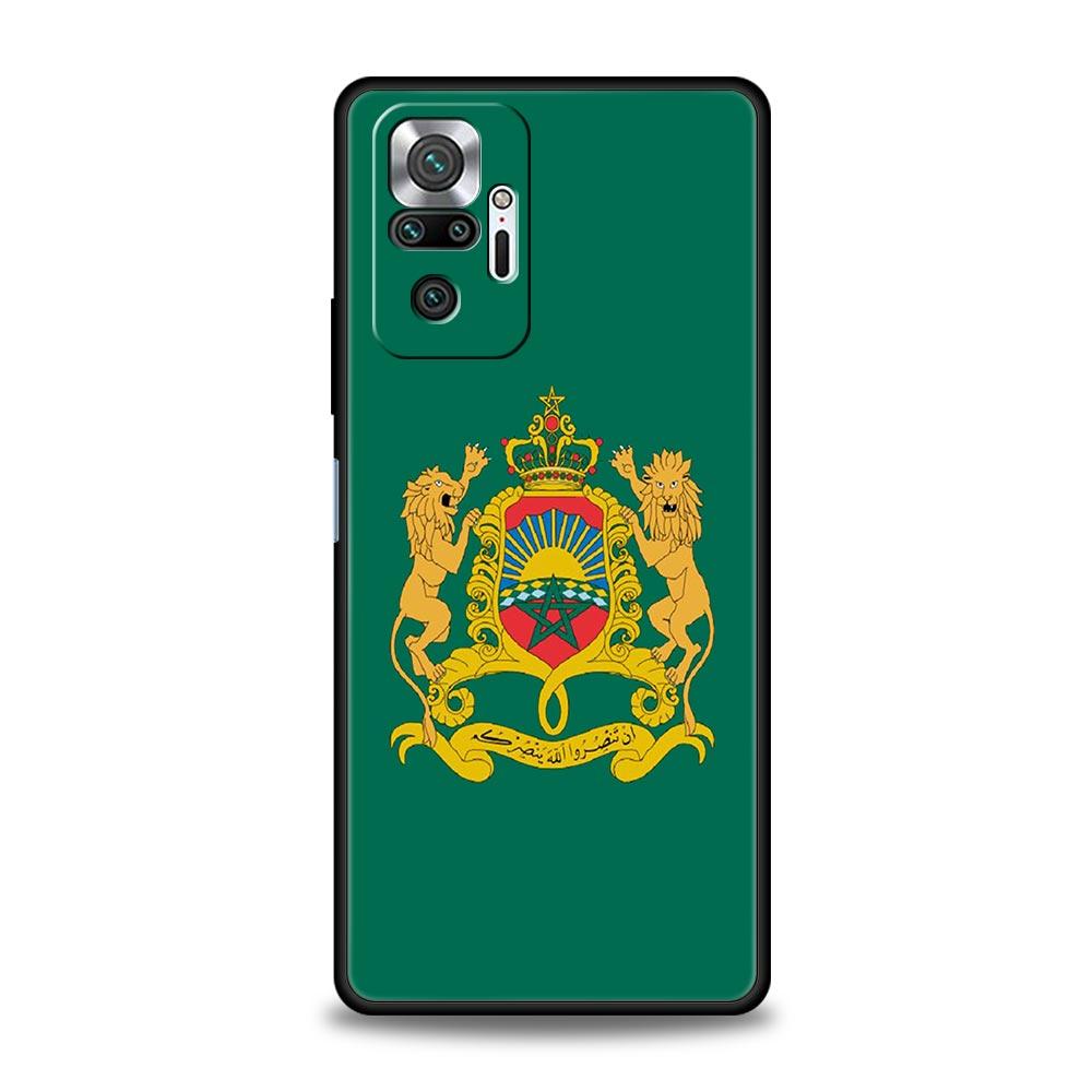 Morocco Flag Passport Phone Case For Xiaomi Redmi Note 14 13 5G 10 11 12 Pro Plus 4G 14C 13C 12C 10C Black Cover