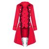 Women's Fashion Medievals Solid Color Long Sleeve Triple-Breasted Coat