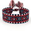 Ethnic Style Woven Bracelet with Embroidered Tassels - D Family DIY Promotion Wristband