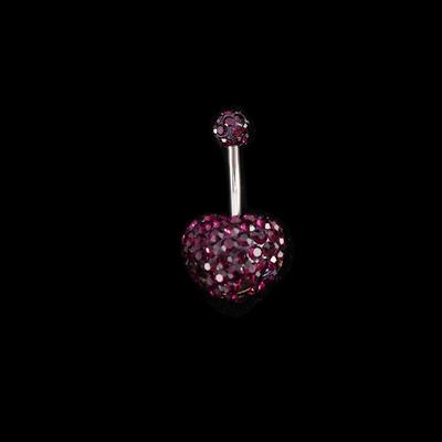 Fashion For Women Ball Crystal Stainless Steel Navel Piercing Belly Button Rings Body Piercing Umbilical Ring