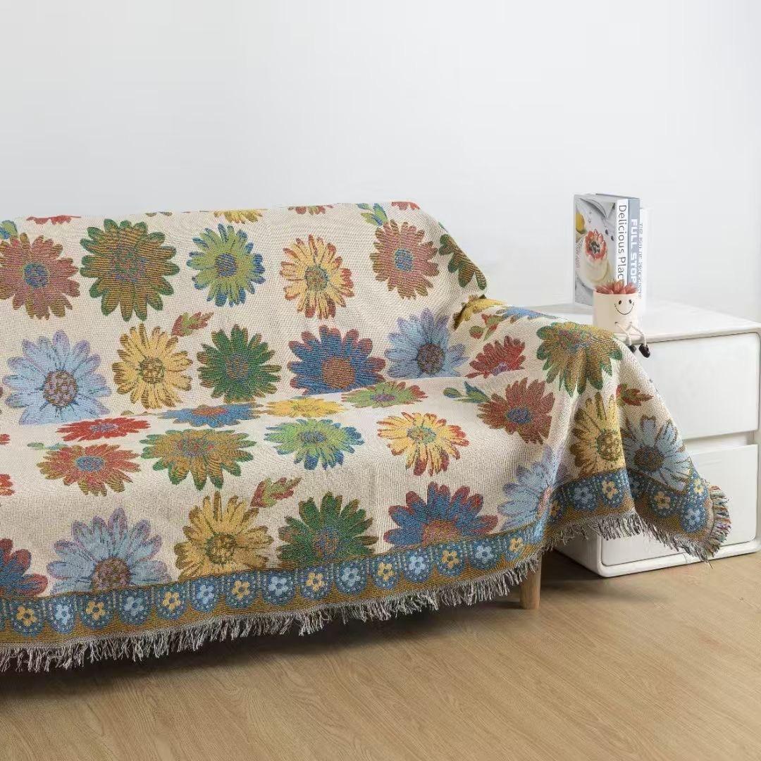 

Этнический стиль, устойчивый к пятнам чехол-одеяло для дивана - Нескользящий, Полное покрытие, Очень большой 90x90cm