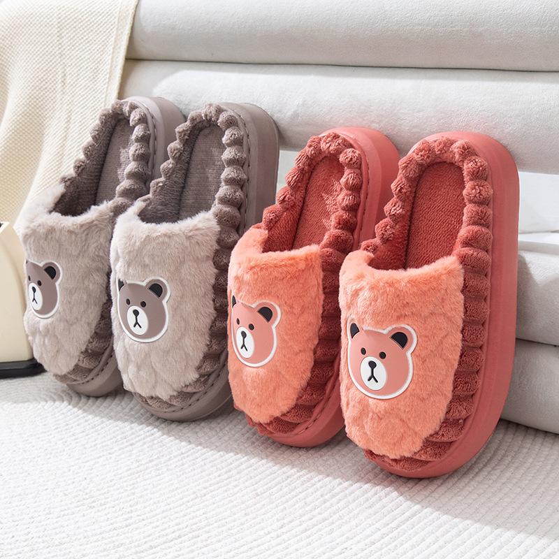 Fashion Cartoon Fluffy Women's Slippers Home Winter Luxury Designer Woman Shoes Indoor Casual Fuzzy Fur Slides Elegant Flat Footwear New