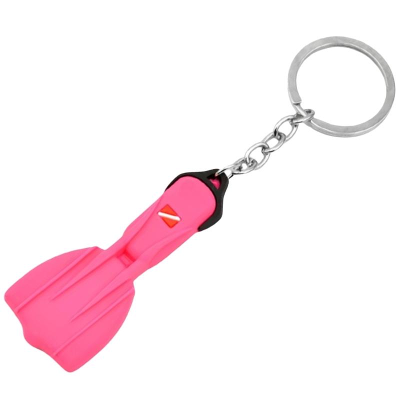 Porte-clés Palmes de Plongée en Silicone Porte-clés Palmes de Plongée Polyvalent Accessoire Suspendu pour Clés et Sacs à Dos