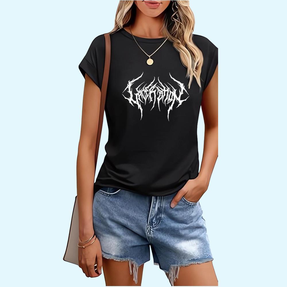 Women Fashion Printed T-shirt Sring&summer Casual O Neck Top Ladies Short Sleeve Tee Shirt