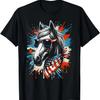 Patriotic Horse Funny US Flag 4th Of July Men Women Horse T-Shirt