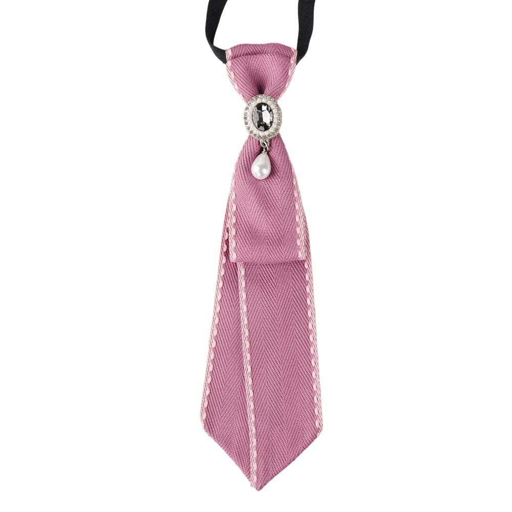 Pre-tied Chain Necktie Pearl Bowtie Fashion Cravat School Uniform