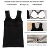 Women's Slim Elastic Chest-Pad Warm Vest with Velvet Suspender, Autumn/Winter Base Layer.