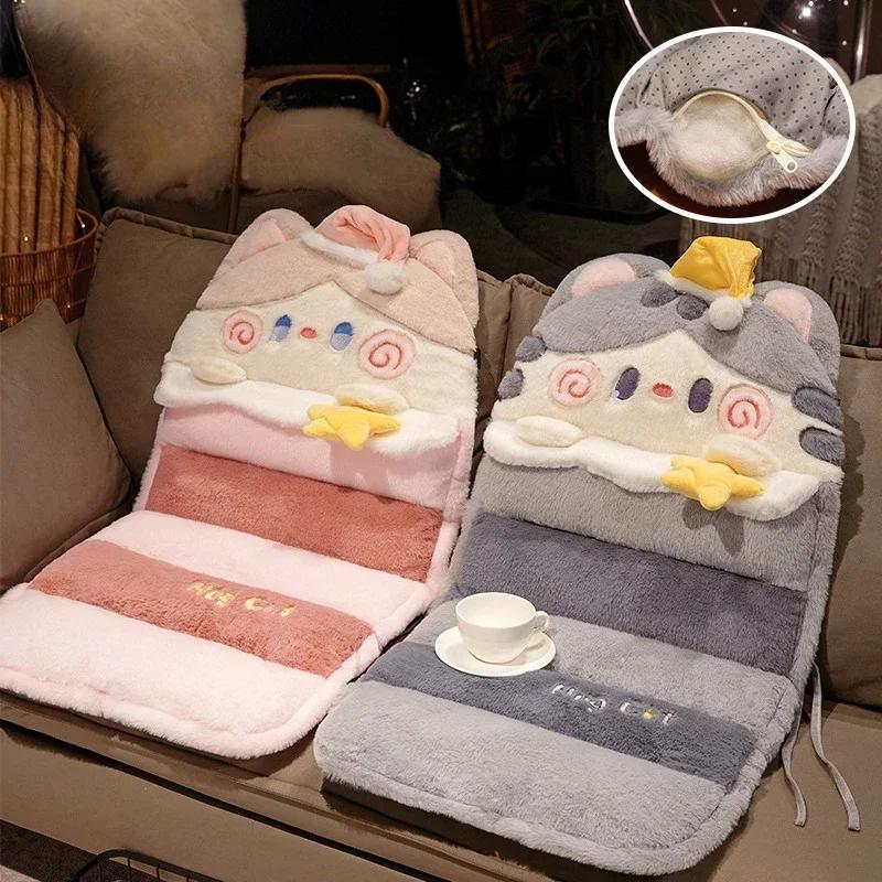 Cartoon Cuddle Cat Chair Cushion Back One Triple Non-slip Thickened Soft Office Chair Cushion Dormitory Sitting Floor Cushion
