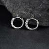 Vnox Twisted Hoop Earrings for Men Women, Hypoallergenic Stainless Steel Small Huggie Earrings, Simple Hip Hop Ear Jewelry Gifts