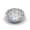 3.50 CT Moonstone 925 Sterling Silver Solitaire Cocktail Women Wedding Ring