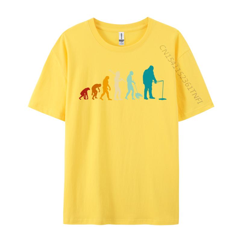 Ice Fishing Evolution Ice Fishing Evolution Joke Tops T Shirt Round Collar Male T Shirt Simple Style TeeShirt Fashionable